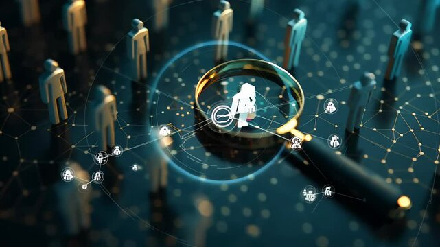 HR Human resources. Business leadership concept. Management and recruitment. Social network. Different person, business, leader, cooperation, opportunity