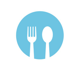 Fork and spoon icon. Restaurant utensil symbol. Cutlery icon set isolated on white background. vector Illustration.