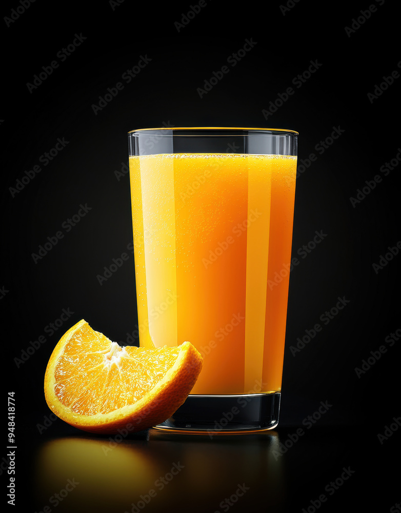 Wall mural Orange Juice Glass.