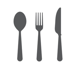 Fork and spoon icon, knife icon. cutlery icon set. Menu symbol. Restaurant icon on white background. vector Illustration.