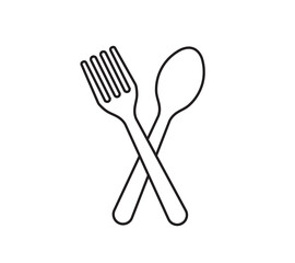 Fork and spoon icon. Restaurant utensil symbol. Cutlery icon set isolated on white background. vector Illustration.
