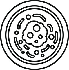 Petri dish analysis with a bacteria colony growing in a circular shape in a culture medium