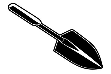 trowel and shovel vector art silhouette illustration
