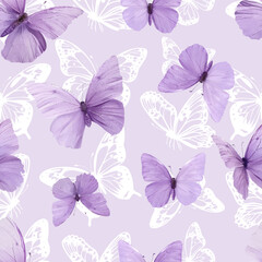 Lovely and Beautiful Butterflies Pattern for Fabric, Wallpaper, and More