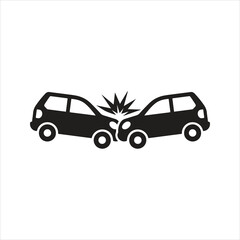 Car crash icon. Car accident icon