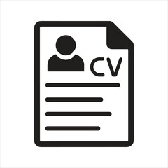 CV icon. Person resume. Applying for a job. Job interview icon