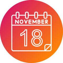 18 November Vector Icon Design