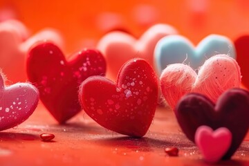 Obraz premium Red heart shaped decor