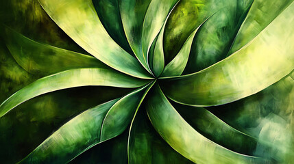 Abstract green plant, wallpaper, the lush greenery of beautiful plants is pleasing to the eye.