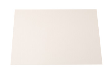 One old paper sheet isolated on white, above view