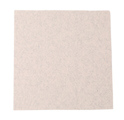 One old paper sheet isolated on white, top view