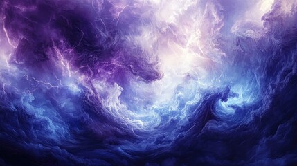 Abstract seascape with light violet and blue colors,
