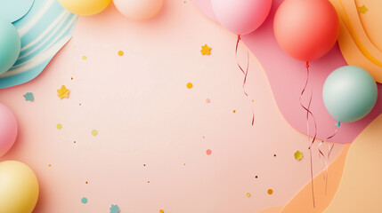 Celebrate with joy: Pastel background offering space for birthday messages and wishes