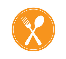 Fork and spoon icon. Restaurant utensil symbol. Cutlery icon set isolated on white background. vector Illustration.