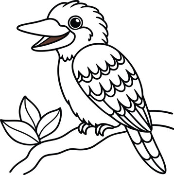 recommend clip art: kingfisher line art illustrates a graceful bird