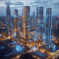 Real estate development concept for multimillionaires with luxurious and modern design elements.