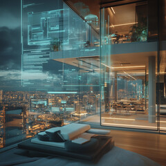 High-end real estate development concept for multimillionaires with futuristic and luxurious design.