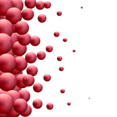 Frame made of mother-of-pearl color pearls. Festive decor element. Eps 10