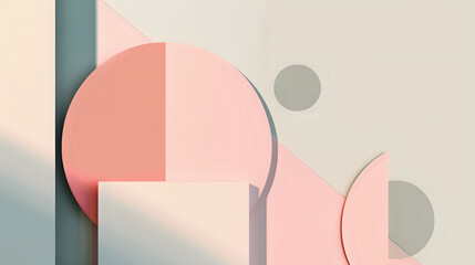 Pastel-hued abstract geometric design with a minimalist approach, highlighting precise details and a modern, serene appearance.