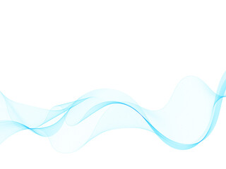 Blue vector wave. Isolated lines on a white background. Layout for advertising. Eps 10