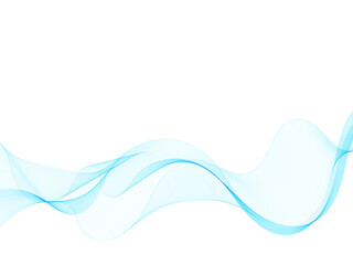 Blue vector wave. Isolated lines on a white background. Layout for advertising. Eps 10