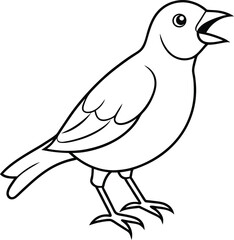 Chirping canary vector brings vibrant charm to any design with its lively singing and bright colors
