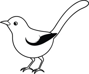 Cheerful wren vector with vibrant colors and lively design capturing the essence of joy and playfulness in a charming illustration

