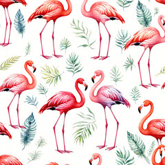 Fototapeta premium set of flamingos