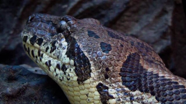 Madagascar ground boa (Acrantophis madagascariensis) head close-up