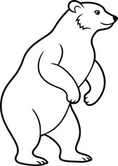 Fun and vibrant bear vector art depicting a bear with a colorful background and cheerful demeanor
