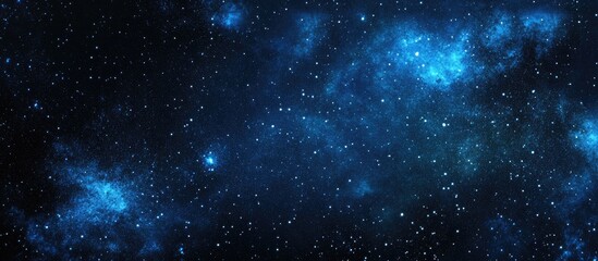 Night sky with blue stars in a 3D cartoon rendering