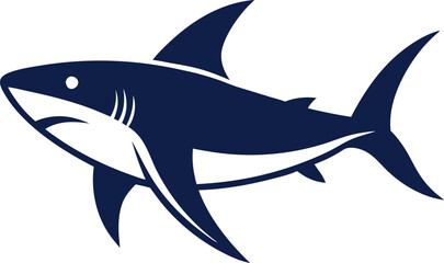 Artistic shark vector illustration blending abstract shapes and vibrant colors for a unique visual appeal
