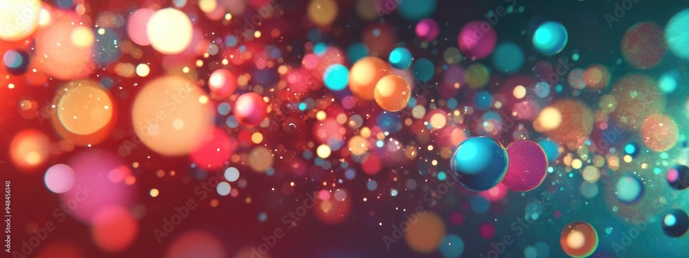 Aufkleber Abstract bokeh background in 3D cartoon rendering