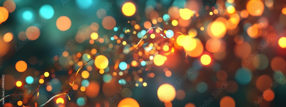 Aufkleber Abstract texture with a light bokeh background rendered in 3D cartoon style