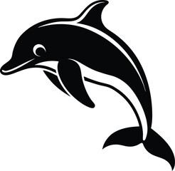 Dolphin dives gracefully beneath the surface showcasing its elegant form and swift motion
