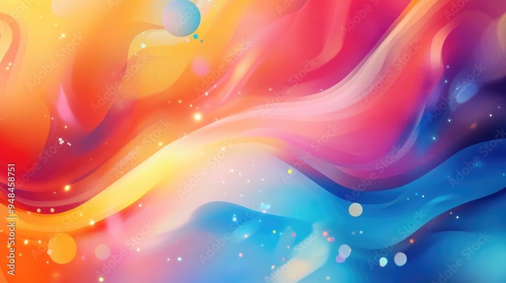 Poster vibrant abstract background with a blend of colors and dynamic patterns