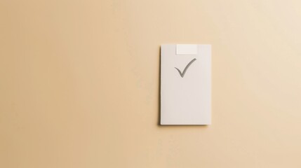 Minimalist Voting Card with Check Mark
