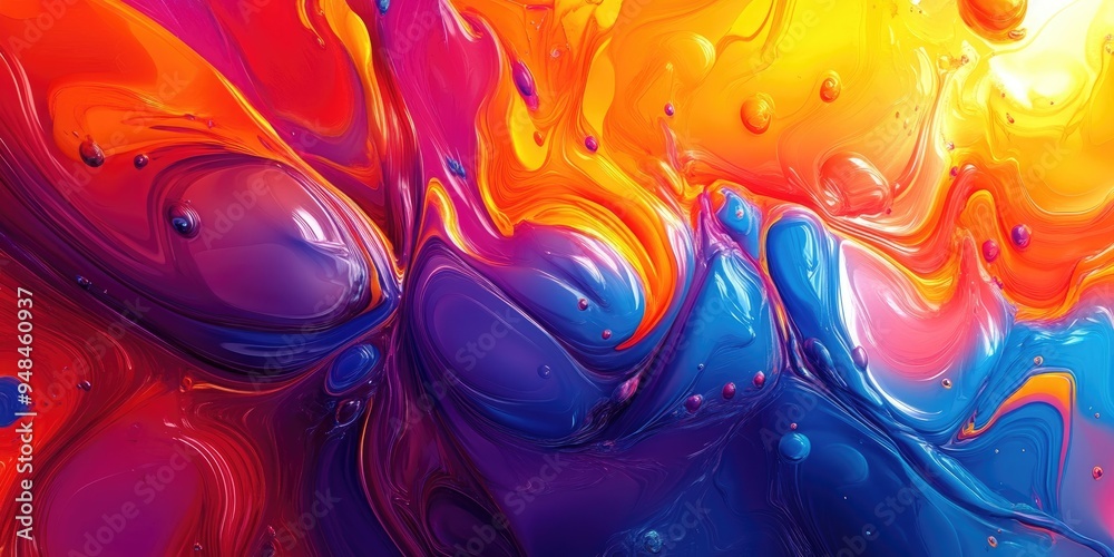 Leinwandbilder colorful abstract pattern background in 3d cartoon rendering modern graphic art and fractal artwork 