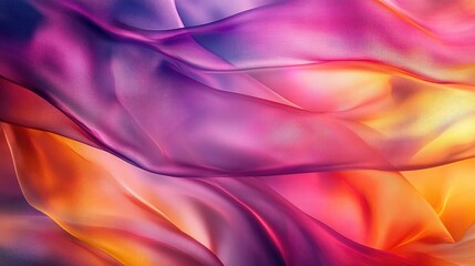 Fototapeta premium Abstract swirling lines of colorful silk, with a dynamic futuristic backdrop, creating a striking and modern visual effect