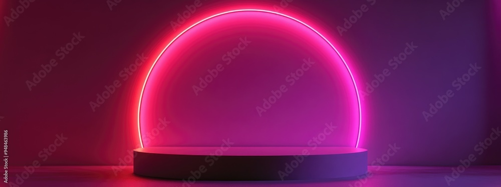 Poster Abstract 3D rendering podium mock up for product display minimal abstract concept geometric showcase background product presentation