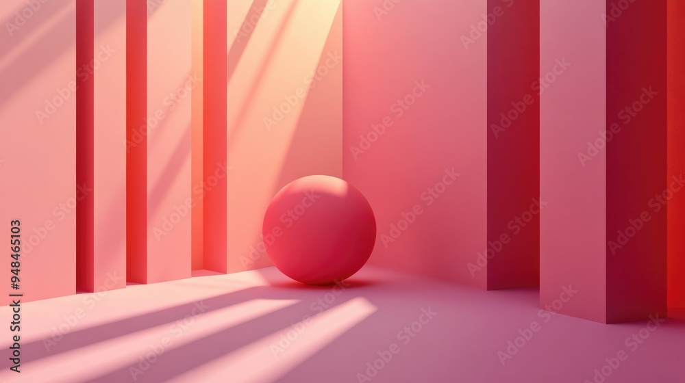 Poster sophisticated minimalist geometric backdrop 3d illustration 3d rendering