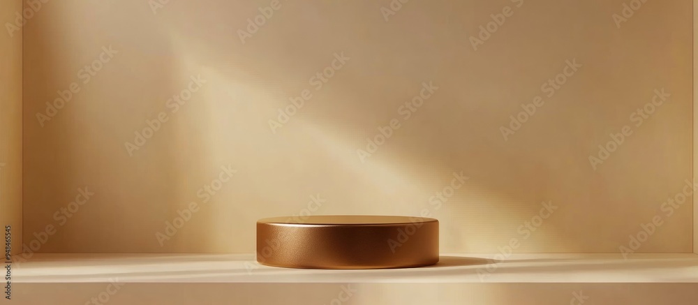 Aufkleber Minimal background mockup featuring a podium for showcasing products 3D rendering