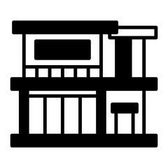 Fototapeta premium Modern House Solid Black