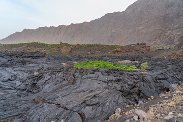 Lava landscape at the Pico do Fogo in Cha das Caldeiras, Cape Verde