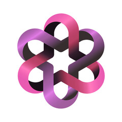3d render of a pink symbol