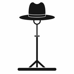 Hat stand Black silhouette