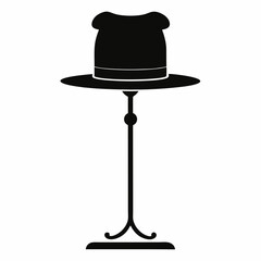 Hat stand Black silhouette
