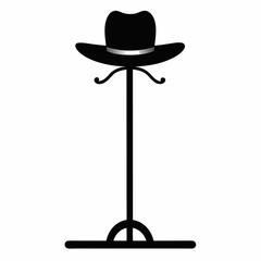 Hat stand Black silhouette