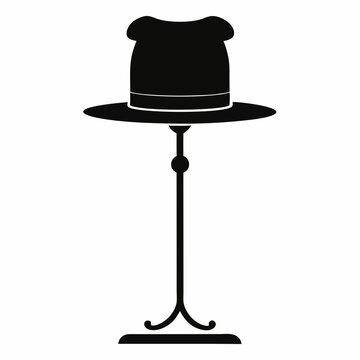 recommend clip art: Hat stand Black silhouette