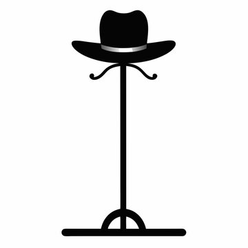 recommend clip art: Hat stand Black silhouette